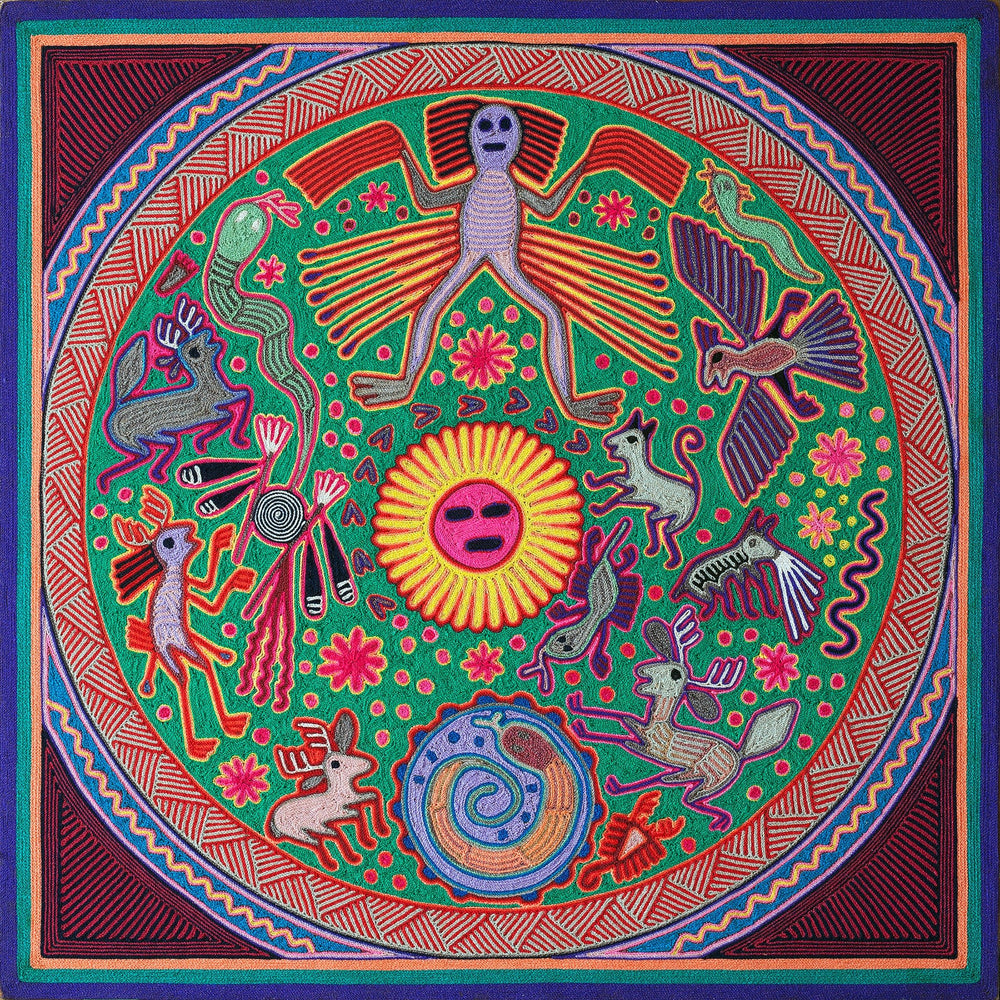 Huichol Yarn Painting Print • L - 066 - Huichol Arts