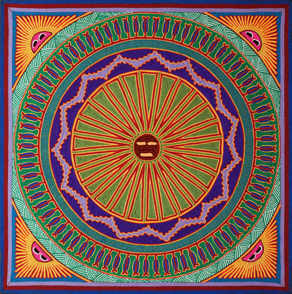 Huichol Yarn Painting Print • L - 067 - Huichol Arts