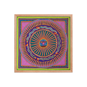 Huichol Yarn Painting Print • L - 068 - Huichol Arts