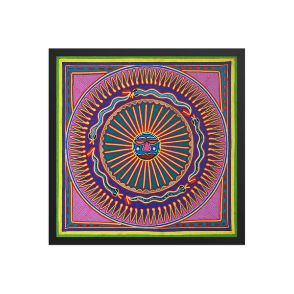 Huichol Yarn Painting Print • L - 068 - Huichol Arts