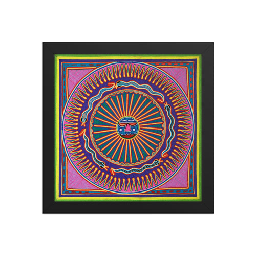 Huichol Yarn Painting Print • L - 068 - Huichol Arts