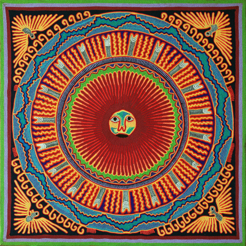 Huichol Yarn Painting Print • L - 069 - Huichol Arts