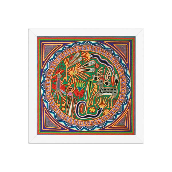 Huichol Yarn Painting Print • L - 071 - Huichol Arts
