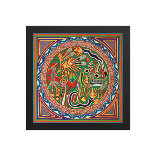 Huichol Yarn Painting Print • L - 071 - Huichol Arts