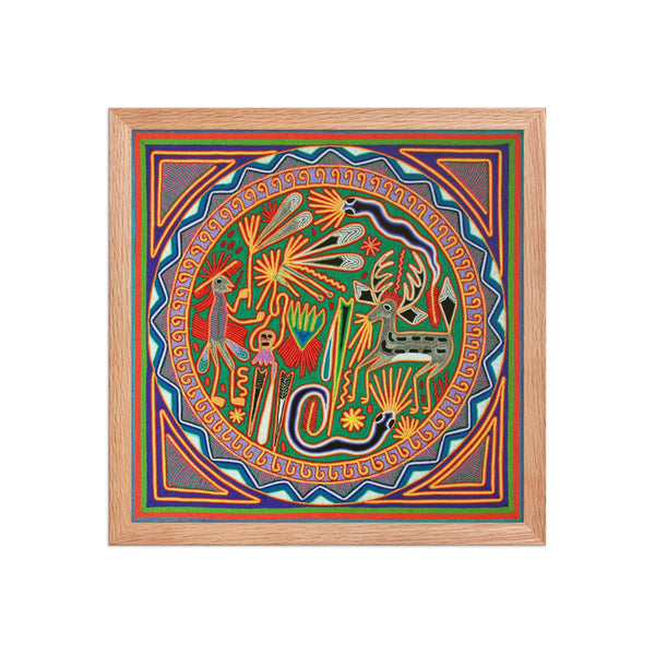 Huichol Yarn Painting Print • L - 071 - Huichol Arts