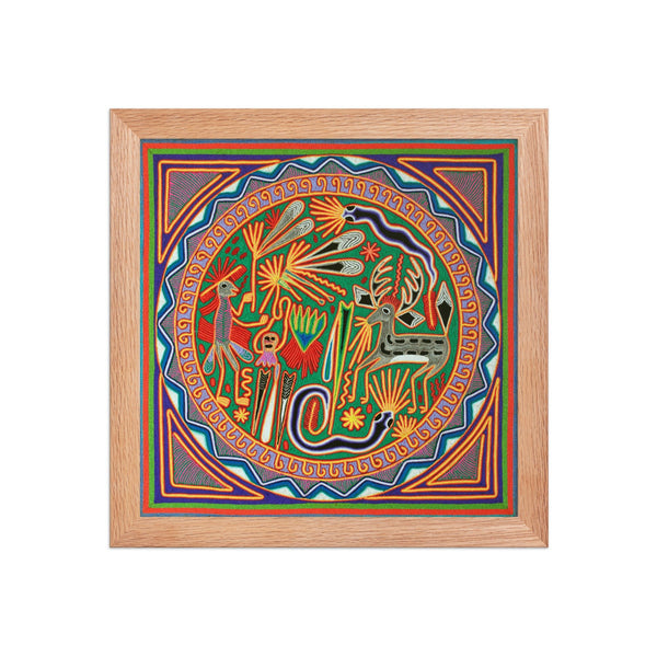 Huichol Yarn Painting Print • L - 071 - Huichol Arts