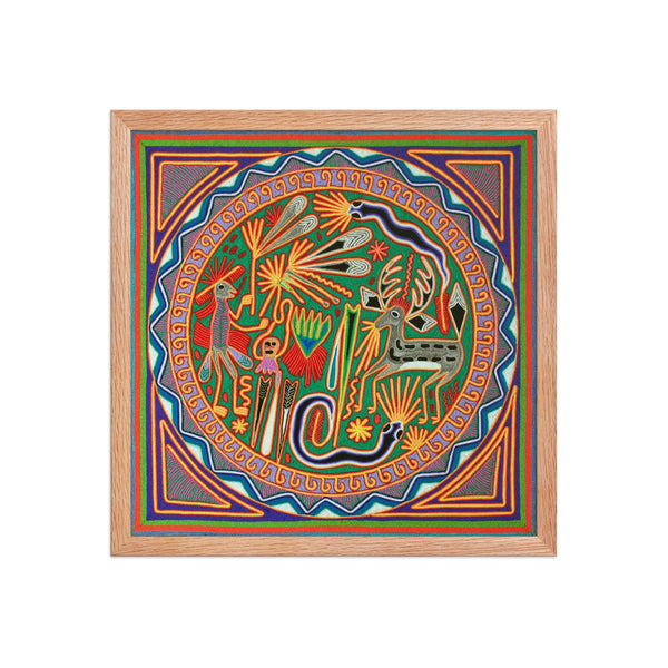 Huichol Yarn Painting Print • L - 071 - Huichol Arts