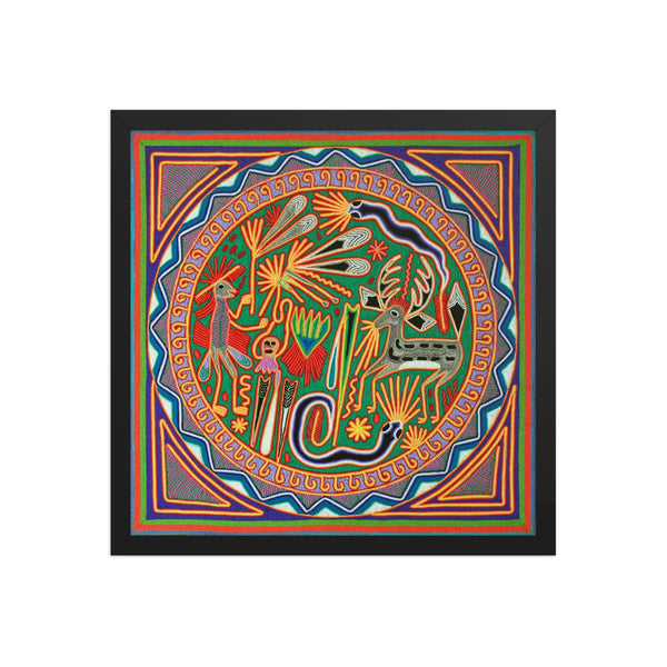 Huichol Yarn Painting Print • L - 071 - Huichol Arts