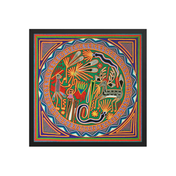 Huichol Yarn Painting Print • L - 071 - Huichol Arts