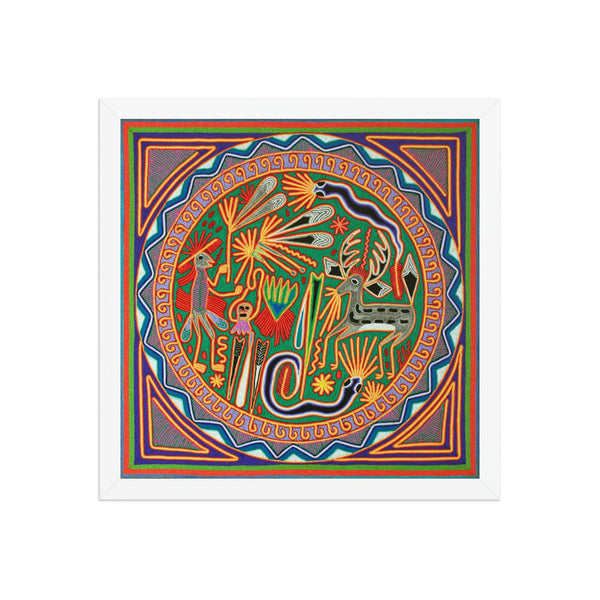 Huichol Yarn Painting Print • L - 071 - Huichol Arts