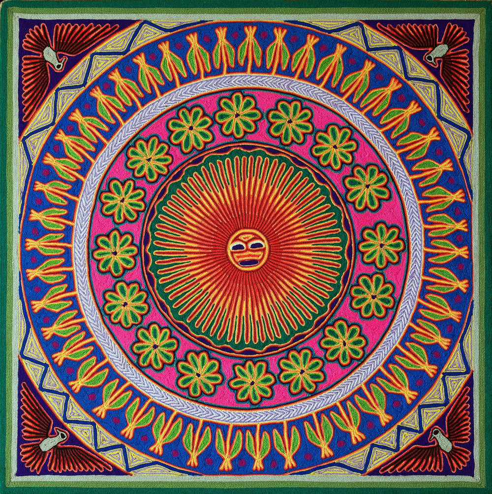 Huichol Yarn Painting Print • L - 072 - Huichol Arts