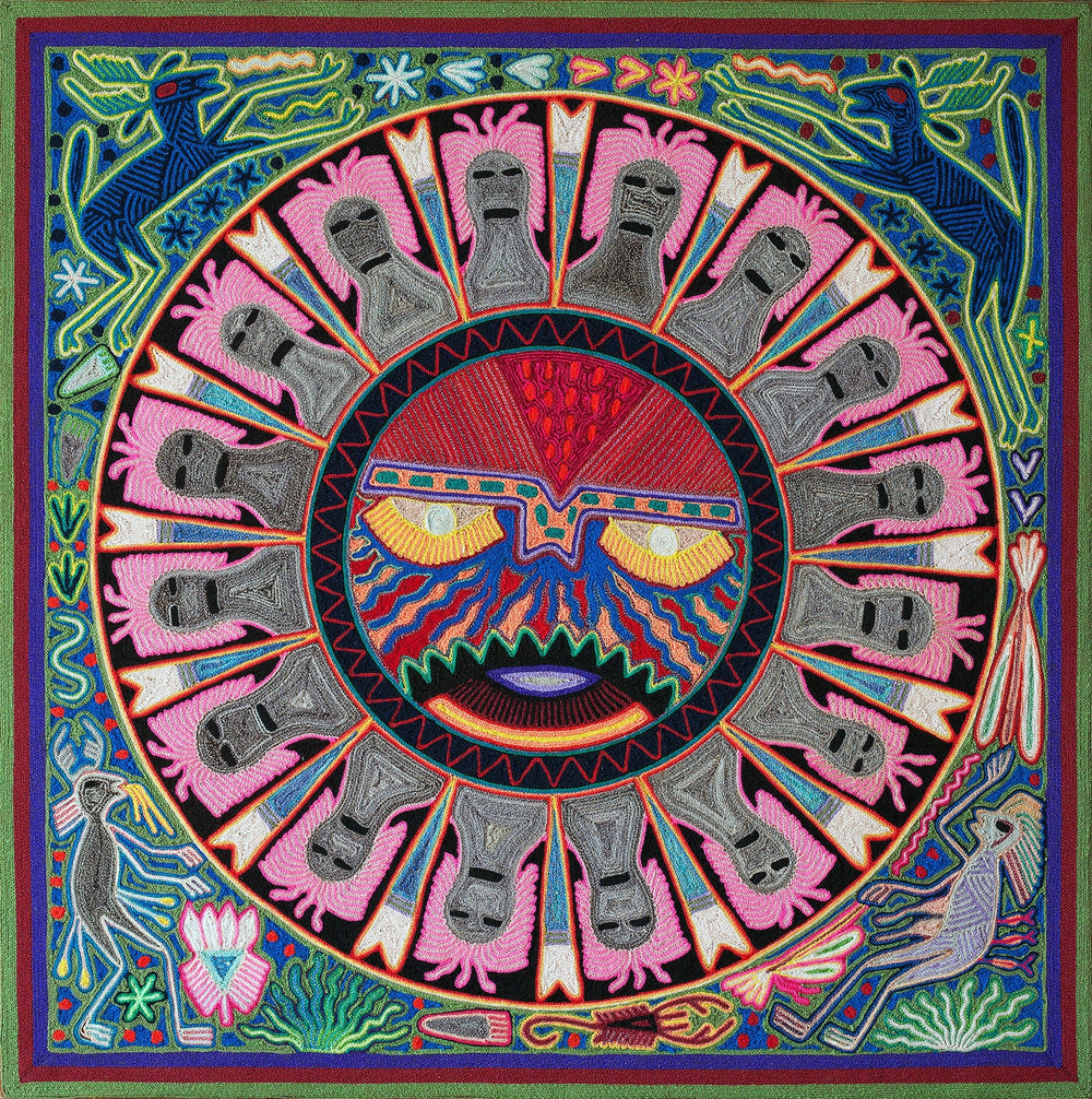 Huichol Yarn Painting Print • L - 074 - Huichol Arts