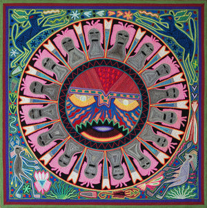Huichol Yarn Painting Print • L - 074 - Huichol Arts