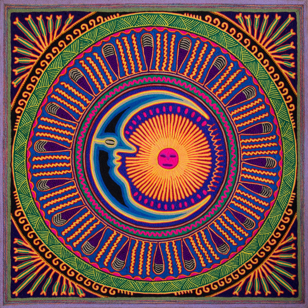 Huichol Yarn Painting Print • L - 076 - Huichol Arts