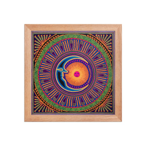 Huichol Yarn Painting Print • L - 076 - Huichol Arts