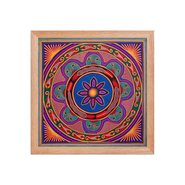Huichol Yarn Painting Print • L - 077 - Huichol Arts