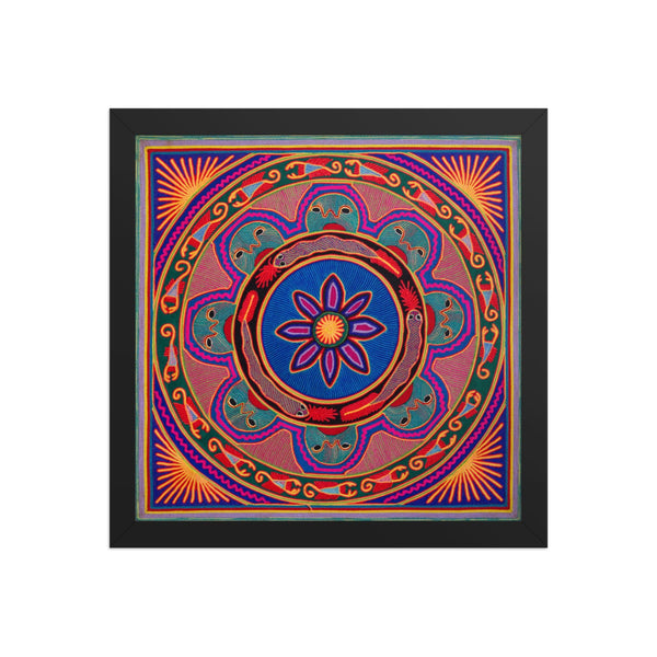 Huichol Yarn Painting Print • L - 077 - Huichol Arts