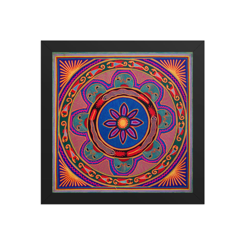 Huichol Yarn Painting Print • L - 077 - Huichol Arts