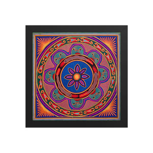 Huichol Yarn Painting Print • L - 077 - Huichol Arts