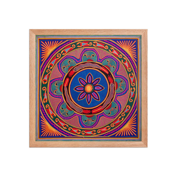 Huichol Yarn Painting Print • L - 077 - Huichol Arts