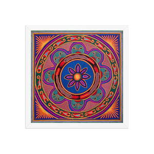 Huichol Yarn Painting Print • L - 077 - Huichol Arts