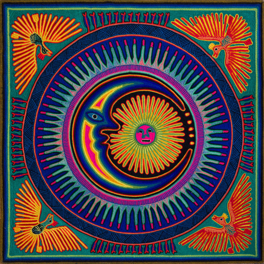 Huichol Yarn Painting Print • L - 078 - Huichol Arts