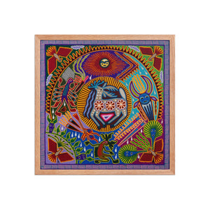 Huichol Yarn Painting Print • L - 079 - Huichol Arts