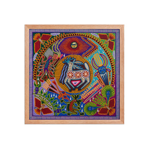Huichol Yarn Painting Print • L - 079 - Huichol Arts
