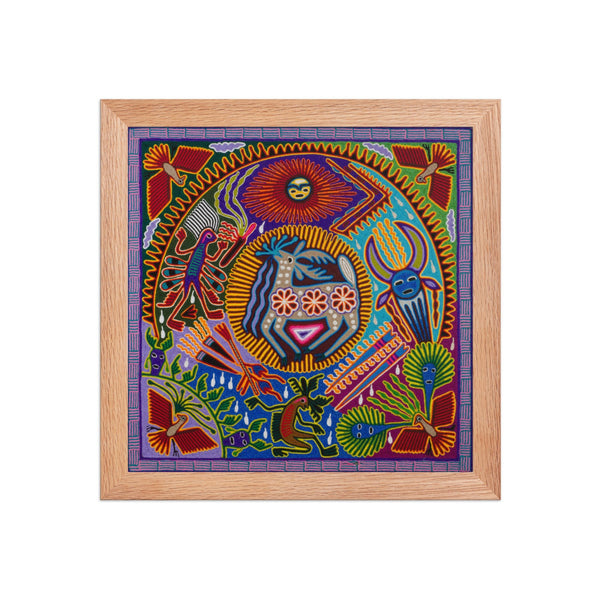 Huichol Yarn Painting Print • L - 079 - Huichol Arts