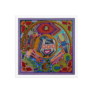 Huichol Yarn Painting Print • L - 079 - Huichol Arts