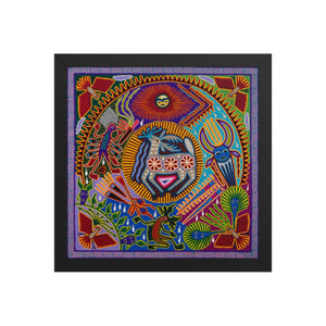 Huichol Yarn Painting Print • L - 079 - Huichol Arts