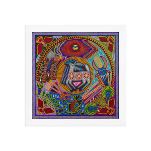 Huichol Yarn Painting Print • L - 079 - Huichol Arts