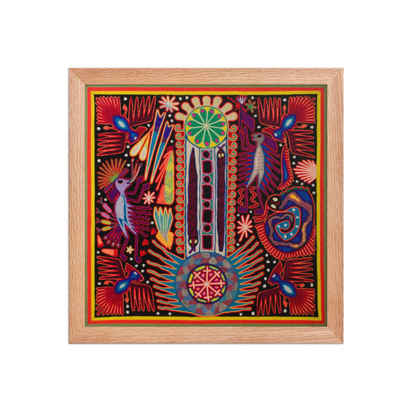 Huichol Yarn Painting Print • L - 080 - Huichol Arts