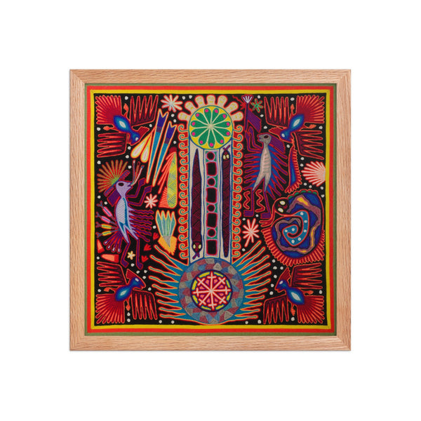 Huichol Yarn Painting Print • L - 080 - Huichol Arts