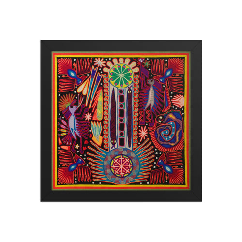 Huichol Yarn Painting Print • L - 080 - Huichol Arts