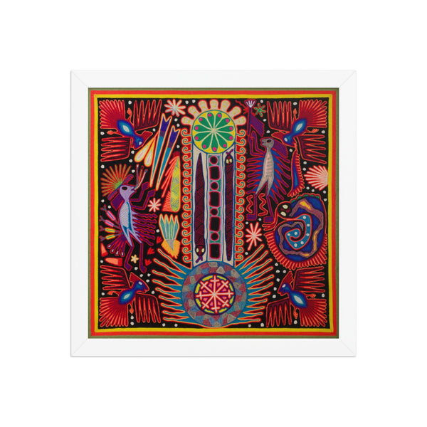 Huichol Yarn Painting Print • L - 080 - Huichol Arts