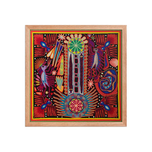 Huichol Yarn Painting Print • L - 080 - Huichol Arts