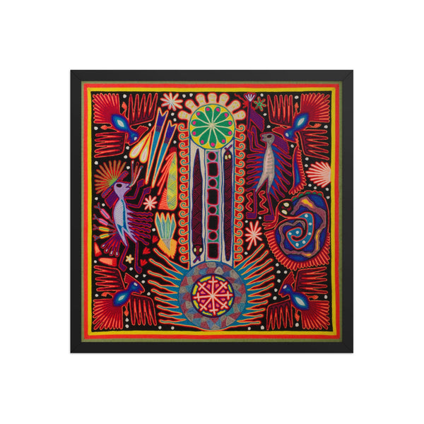 Huichol Yarn Painting Print • L - 080 - Huichol Arts