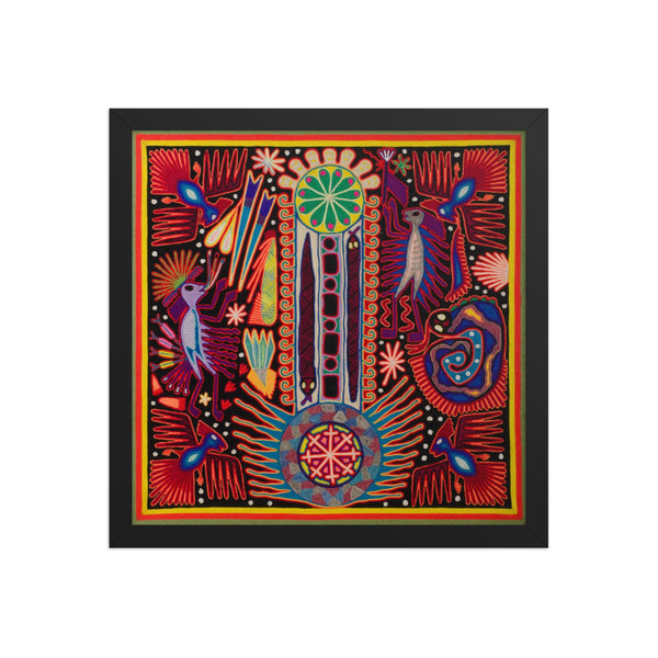 Huichol Yarn Painting Print • L - 080 - Huichol Arts