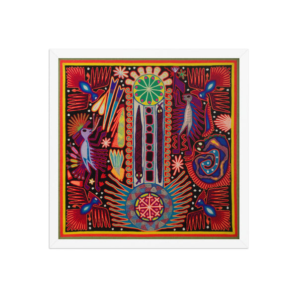 Huichol Yarn Painting Print • L - 080 - Huichol Arts