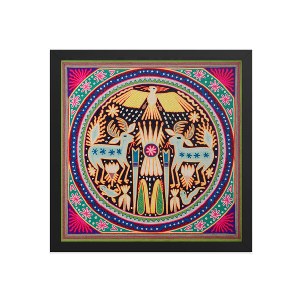 Huichol Yarn Painting Print • L - 081 - Huichol Arts