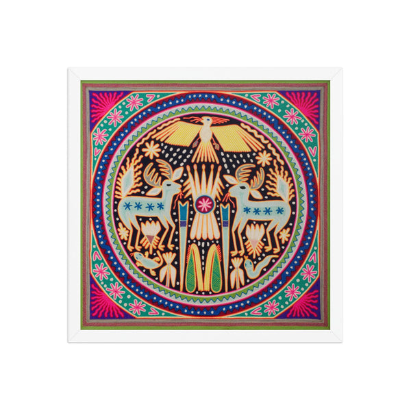 Huichol Yarn Painting Print • L - 081 - Huichol Arts