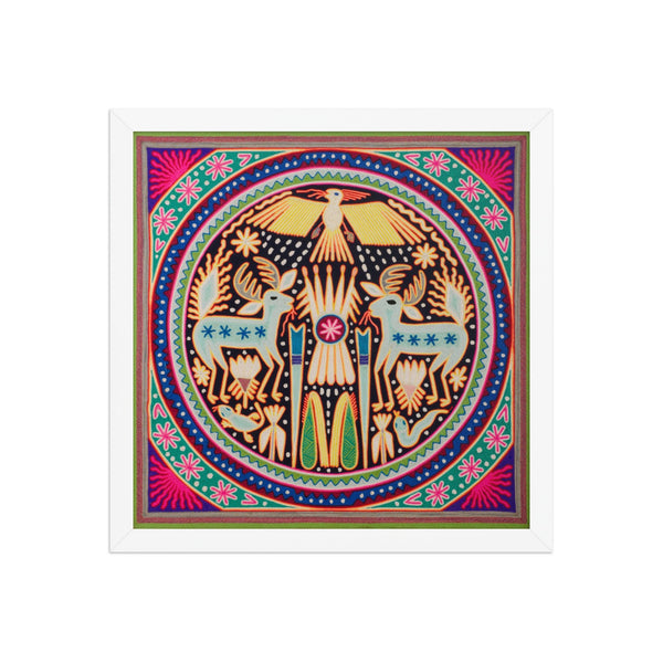 Huichol Yarn Painting Print • L - 081 - Huichol Arts