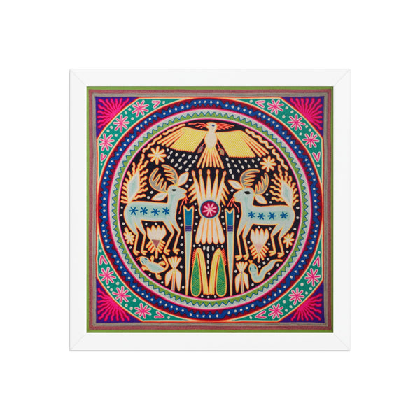 Huichol Yarn Painting Print • L - 081 - Huichol Arts