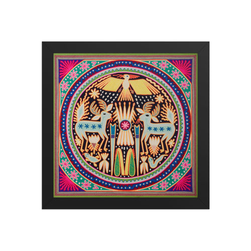 Huichol Yarn Painting Print • L - 081 - Huichol Arts