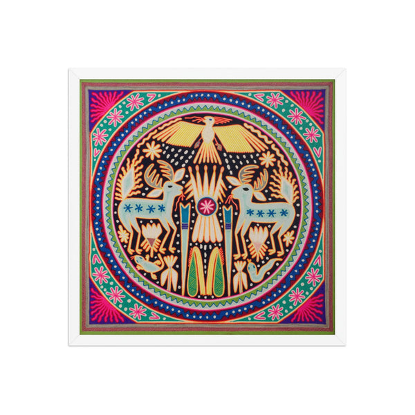 Huichol Yarn Painting Print • L - 081 - Huichol Arts
