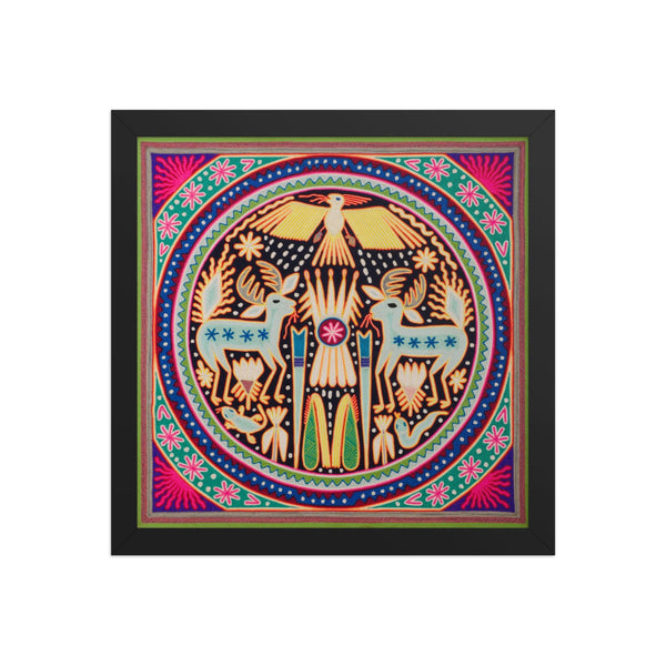 Huichol Yarn Painting Print • L - 081 - Huichol Arts