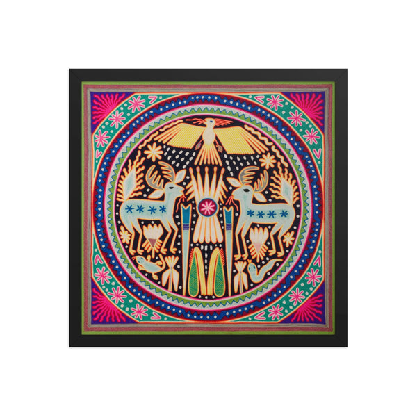 Huichol Yarn Painting Print • L - 081 - Huichol Arts