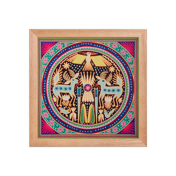 Huichol Yarn Painting Print • L - 081 - Huichol Arts
