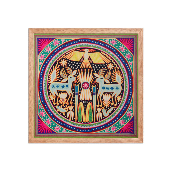 Huichol Yarn Painting Print • L - 081 - Huichol Arts